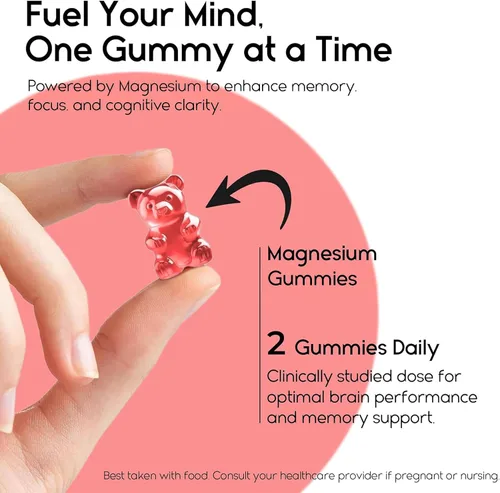 Miniatura 5 de Suplemento de magnesio de 2000 mg para un mejor sueño - Suplementos para la memoria y la concentración - Alta absorción muscular y apoyo cerebral