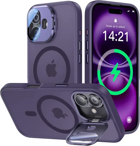 Miniatura 44 de VOFATA - Funda magnética para iPhone 17 Pro Max, cubierta para cámara con soporte, protección completa para la cámara, compatible con MagSafe