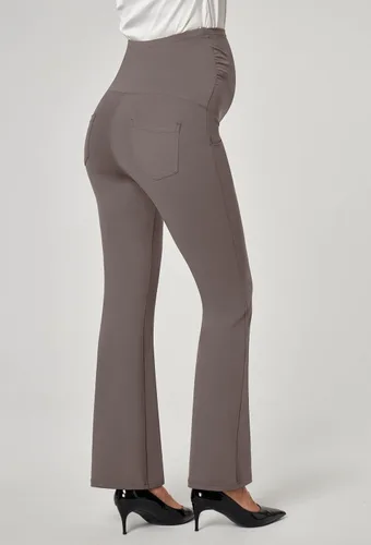 Miniatura 2 de Ewedoos Pantalones de maternidad pantalones de trabajo laterales fruncidos con bolsillos sobre el vientre, pantalones de vestir de embarazo