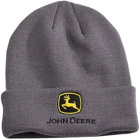 Miniatura 2 de John Deere Gorro de punto con puño de carbón - LP69128, Gris