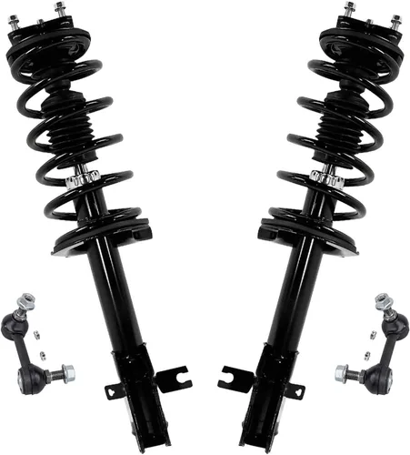 Miniatura 64 de Detroit Axle - Kit de 4 piezas RWD Puntales Delanteros Barras Estabilizadoras para Ford F-150 2021 2022 2023 2024, 2 Puntales con Resorte Helicoidal