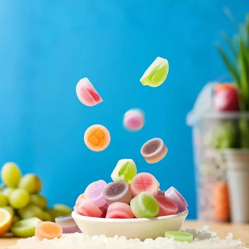 Miniatura 2 de Caramelos de cera masticables con centro de jarabe dulce, 7.05 onzas, sabores de frutas mixtas, múltiples formas, para eventos sociales (7.05 oz)