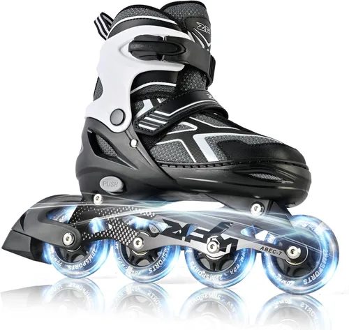Miniatura 13 de 2PM SPORTS - Patines en línea ajustables Torinx verde para niños, patines divertidos para principiantes para niños, jóvenes, niñas, hombres
