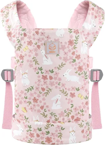 Miniatura 16 de GAGAKU Portabebés para Muñecas para Niñas Pequeñas - Juguete Portador de Animales de Peluche para Niños Pequeños - Flores de Cera Rosa