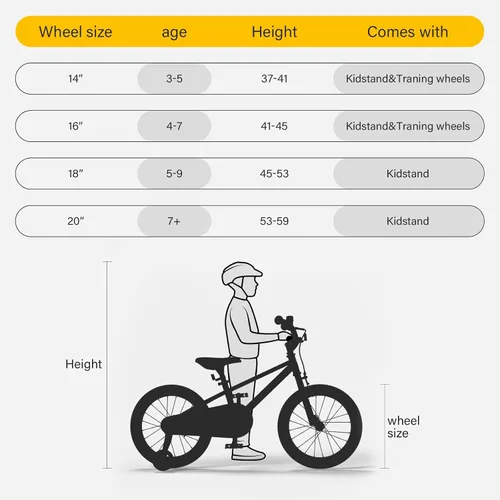 Miniatura 3 de lecoco Bicicleta infantil para niños y niñas, bicicleta infantil de 14, 16, 18 pulgadas, con ruedas de entrenamiento, frenos de pedal, freno de mano