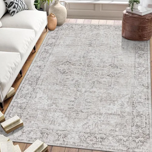 Miniatura 11 de ReaLife Rugs Alfombra pasillo lavable a máquina - Sala de estar, dormitorio, baño, cocina, entrada, oficina - Acolchada de pelo bajo, resistente a