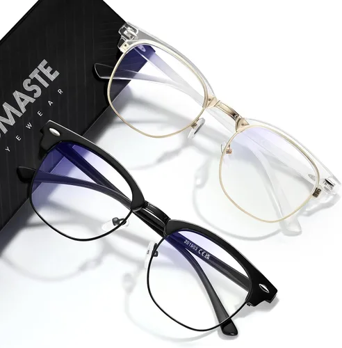Miniatura 31 de Gafas de Luz Azul para Mujer/Hombre Gafas de Computadora de Luz Azul para Mujeres/Hombres A04-cristal marco plateado