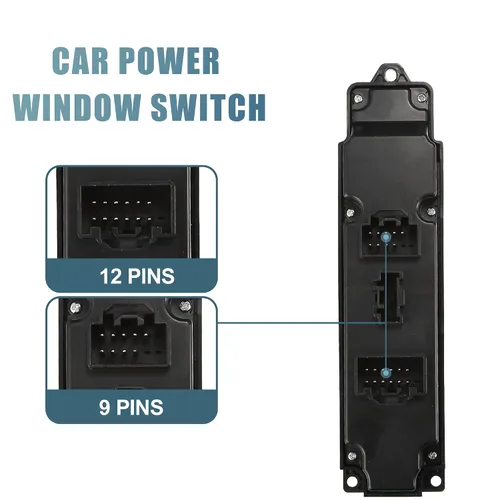 Miniatura 4 de X AUTOHAUX Interruptor de ventana de puerta principal delantera izquierda Interruptor elevalunas para Mazda 6 1.8 2.0 2 GS1E-66350A GS1E-66350