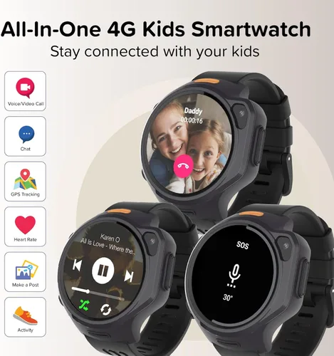 Miniatura 2 de myFirst Fone R2 (Versión de Norteamérica) Reloj inteligente para niños con eSIM, videollamadas, mensajería, seguimiento GPS en tiempo real, botón