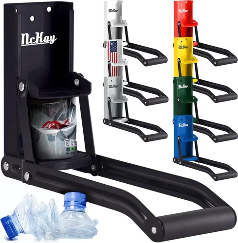 Miniatura 10 de Mckay Trituradora de latas de metal de 16 oz. y 12 oz. Automática para reciclaje, trituradora de latas de aluminio de servicio pesado para pared