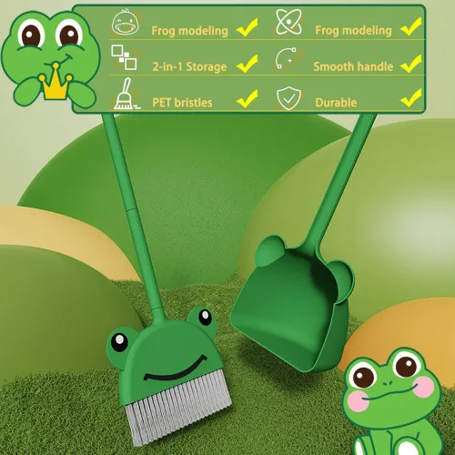 Miniatura 4 de Mini escoba con recogedor para niño I Juego de limpieza pequeño para niños, juego de simulación I juguetes de cocina para niños pequeños