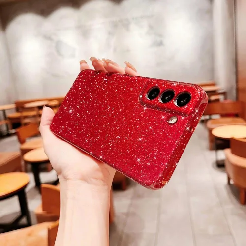 Miniatura 4 de MINSCOSE Compatible con Samsung Galaxy S22 Plus Case, Bonito Color Neón Brillante, con Purpurina Brillante Delgada Resistente a Golpes de Silicona