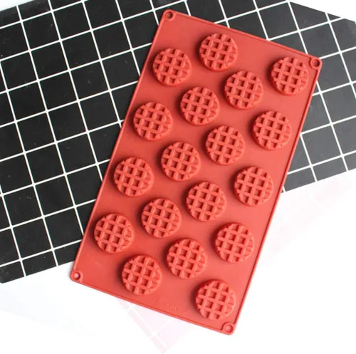 Miniatura 5 de Juego de 2 piezas/juego de moldes de silicona para gofres de 18/20 cavidades, molde para hornear galletas, molde para hornear, herramienta