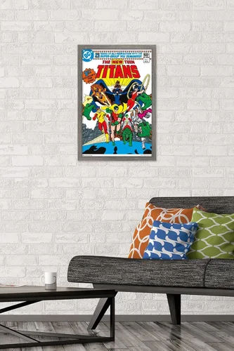 Miniatura 2 de Trends International DC Comics - Póster de pared #1 de Teen Titans - The New Teen Titans, 14.725 x 22.375 pulgadas, versión enmarcada de madera