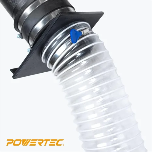 Miniatura 5 de POWERTEC Manguera de recolección de polvo de 2-1/2 pulgadas x 10 pies, manguera flexible de PVC para sierra de mesa, sierra de cinta, mesa