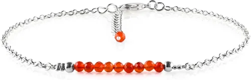 Miniatura 73 de YANARA Pulsera de tobillo para mujer, piedra de nacimiento natural, cuentas de piedras preciosas, tobillera delicada hecha a mano de 9 pulgadas +