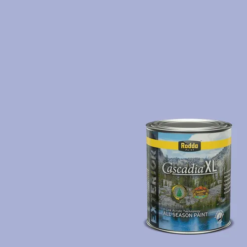 Miniatura 180 de Rodda Paint CASCADIA XL Pintura e imprimación de satén exterior en uno, cuarto de galón, bikini lavanda