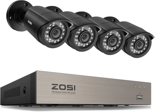 Miniatura 11 de ZOSI - Sistema de cámaras de seguridad CCTV 1080P para exteriores e interiores, híbrido 4 en 1 HD TVI/CVI/AHD/CVBS, cámaras de seguridad