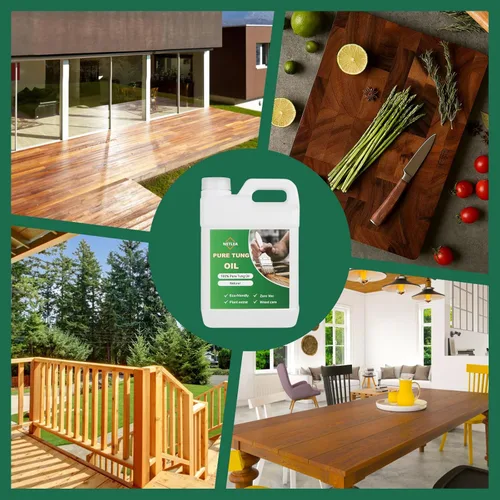 Miniatura 6 de Aceite Tung 100% puro de 135 onzas para acabado de madera, aceite de madera natural para muebles, suelos y madera al aire libre - Acabado de aceite