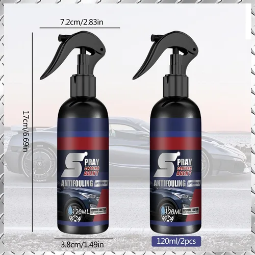 Miniatura 3 de Rayhong - Agente de renovación de revestimiento multifuncional, 3 en 1 aerosol de revestimiento de cerámica para automóvil, agente de renovación