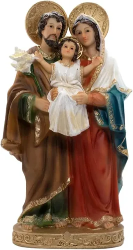 Estatua de interior de la Sagrada Familia | Cuenta con María y José sosteniendo al niño Jesús | Decoración cristiana clásica para el hogar | Gran