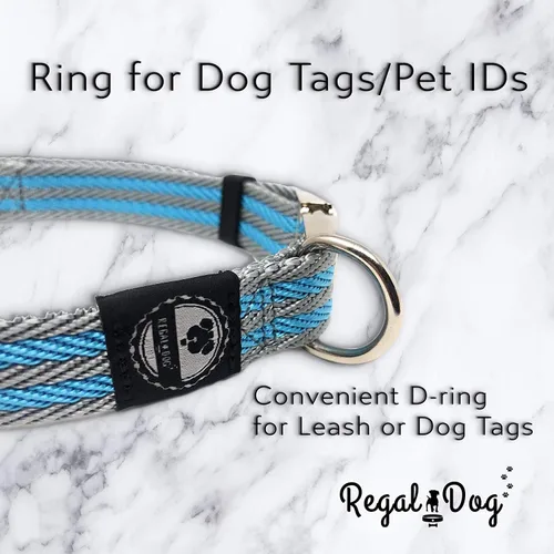 Miniatura 5 de Regal Dog Products Collar mediano para mascotas con hebilla grabada personalizada, collares de sarga duraderos para perros pequeños, collares