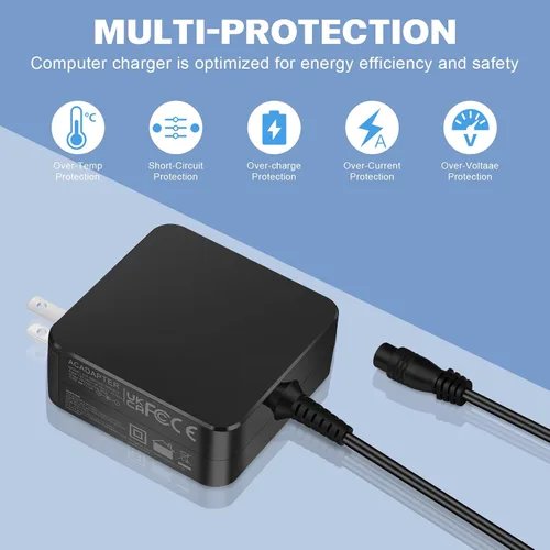 Miniatura 2 de 65W 45W 33W Cargador compatible con Asus X541N X541NA X553M X540S F510U Q200E Q302L Q504UA Q304U UX360C UX31A UX330U UX305C C202SA C300SA Conector