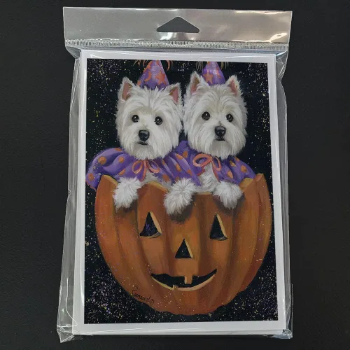 Miniatura 228 de Caroline's Treasures PPP3013GCA7P - Tarjetas de felicitación y sobres para mascotas de Basset Hound Teacher, paquete de 8 tarjetas en blanco