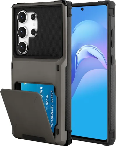 Miniatura 44 de Funda tipo cartera para Samsung Galaxy S22 Ultra con 4 ranuras para tarjetas de crédito a prueba de golpes, funda híbrida de protección reforzada