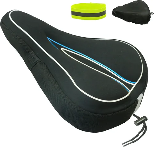 Miniatura 9 de Geronmine Funda de Asiento de Bicicleta de Gel Acolchada Cubiertas de Sillín de Bicicleta para Mujeres y Hombres, Funda de Cojín de Asiento