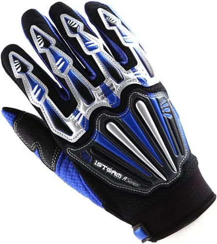 Miniatura 15 de Guantes juveniles de motocross 1Storm para motocicletas, BMX, MX, ATV, bicicletas todoterreno, modelo de esqueleto para niños