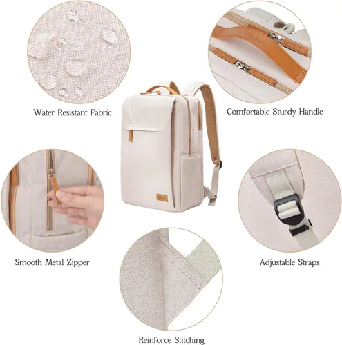 Miniatura 4 de Hp hope Mochila para laptop para mujer, mochila de trabajo de 15.6 pulgadas con puerto USB, mochila resistente al agua para viajes, universidad
