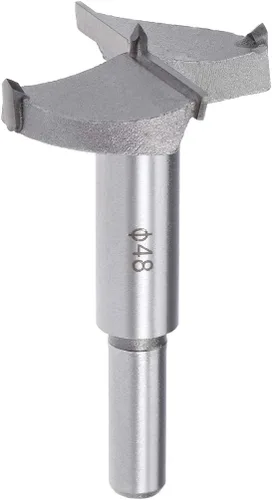 uxcell Forstner - Brocas de carburo de tungsteno de 1.812 pulgadas, abridor de sierra de taladro de carburo de madera, cortador de brocas para