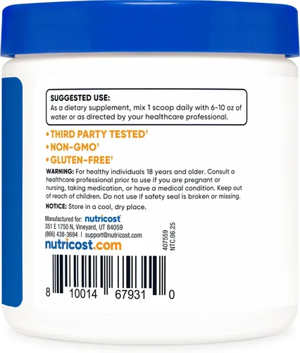Miniatura 4 de Nutricost Tartrato de L-carnitina en polvo (3.53 oz) - 0.04 oz por porción; 100 porciones