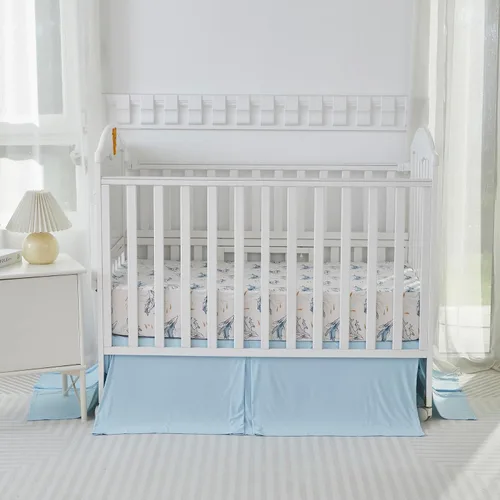 Miniatura 6 de Brandream Sábanas de cuna para niños y niñas, sábana bajera ajustable de punto de jersey ultrasuave para colchón de cuna estándar, sábanas neutras