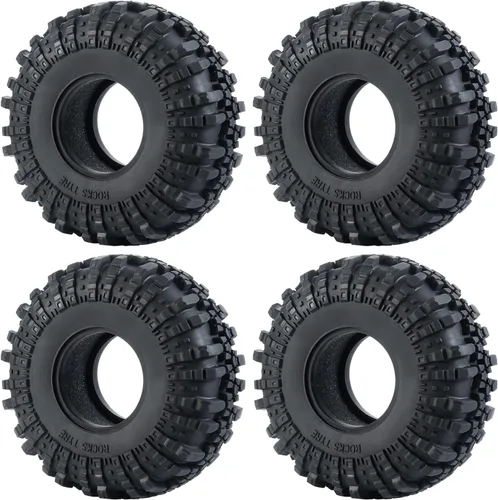 RCLIONS 4 neumáticos de goma de 2.2 pulgadas con inserto de espuma para 1/10 RC Crawler Car Axial Wraith RR10 SCX10 TRX4
