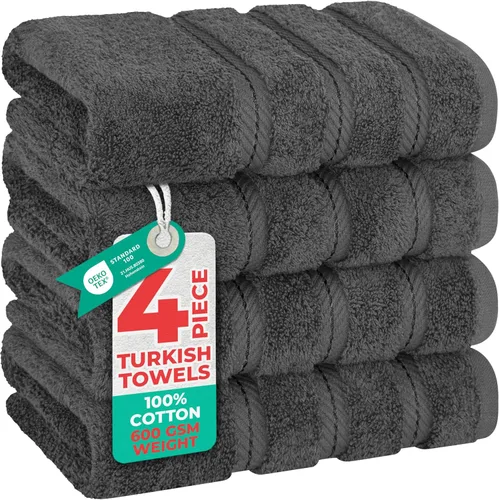Miniatura 96 de American Soft Linen - Juego de 4 toallas, 100% de algodón turco, 27 x 54 pulgadas, tamaño extragrande, toallas para la ducha, color amarillo