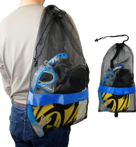 Miniatura 5 de Scuba Choice Mesh Drawstring Bag for Diving & Snorkeling – Lightweight, Quick-Dry Gear Sack for Mask, Fins and Snorkels