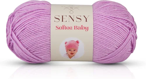 Miniatura 51 de Sensy Softee - Ovillo de lana para bebé, 3.5 onzas, 275 yardas, calibre 3 claro (negro)