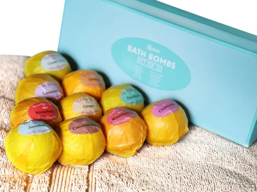 Miniatura 3 de Set de regalo de bombas de baño, 10 aromas únicos, gran idea de regalo para mujeres, mamá, niñas, adolescentes, graduación, día de San Valentín
