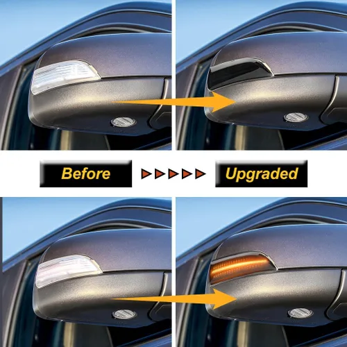 Miniatura 4 de Ranger - Lámparas LED de espejo lateral para Ford Ranger Lariat ámbar 2019 2020 2021 2022 2023 Luz LED de estacionamiento de conducción ámbar Lente