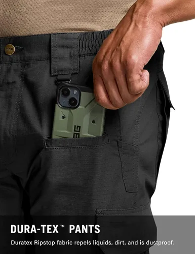 Miniatura 4 de CQR Pantalones tácticos para hombre, resistentes al agua, pantalones cargo Ripstop, ligeros EDC trabajo, senderismo, ropa para exteriores
