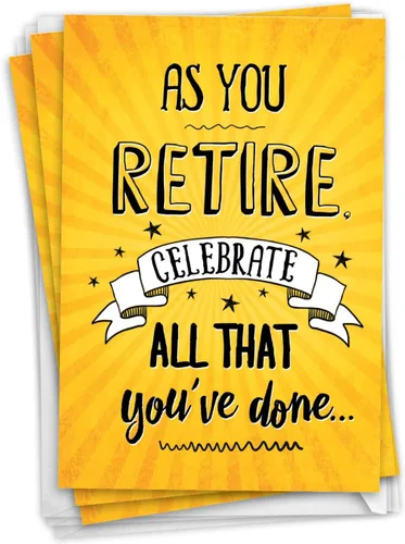 NobleWorks As you retire - 3 divertidas tarjetas de felicitación de jubilación con sobre - Celebrando un nuevo capítulo en la vida C6875RTG-C3x1