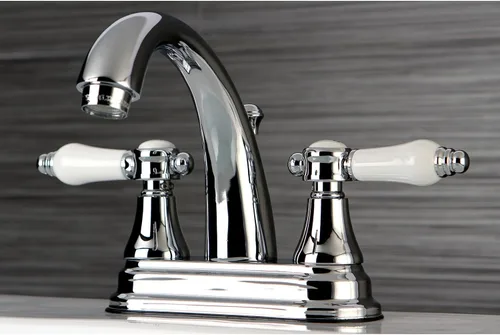 Miniatura 3 de Kingston Brass KS7612BPL Grifo de baño central de 4 pulgadas, latón pulido