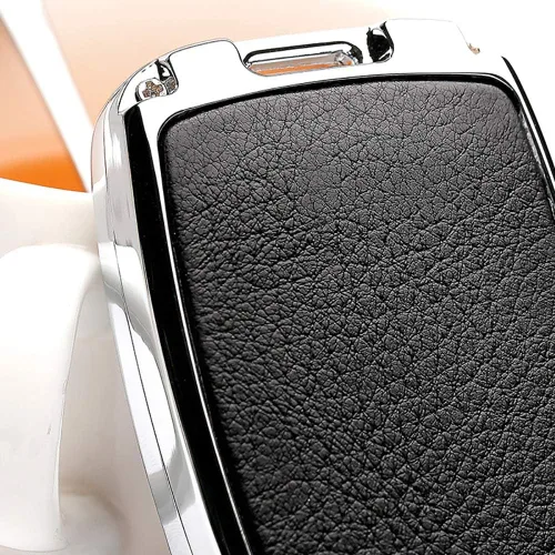 Miniatura 4 de ontto Funda para llavero compatible con Toyota Levin Camry Highlander, caja con tapa para control remoto, carcasa de metal, piel para llaves