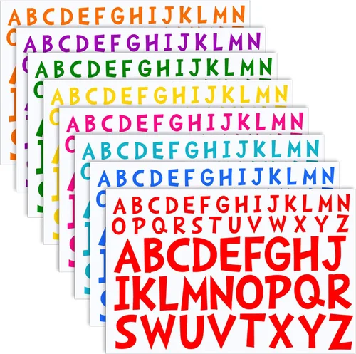 Miniatura 11 de TaoBary 8 hojas de calcomanías de letras adhesivas de vinilo, letras en mayúsculas para decoración de ventanas de buzón