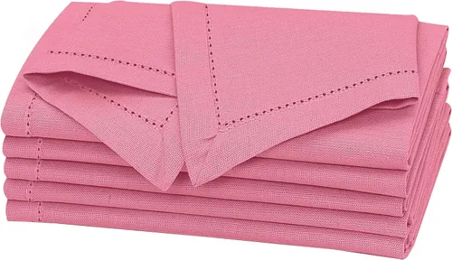 Miniatura 15 de Ruvanti Juego de 12 servilletas de lino de 18 x 18 pulgadas, servilletas de mezcla de lino de algodón, lavables, suaves y reutilizables, para bodas