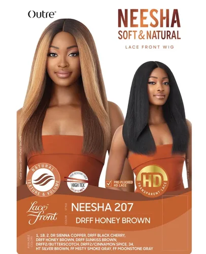 Miniatura 2 de Outre Peluca sintética suave y natural con encaje frontal - NEESHA 207 (DRFF BLACK CHERRY)