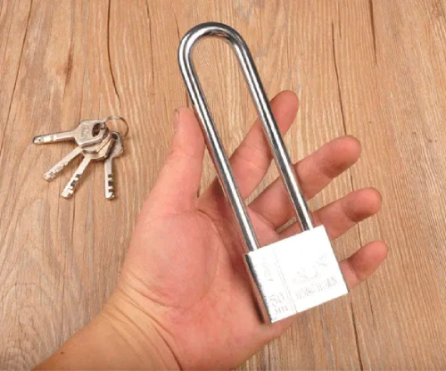 Miniatura 2 de dingchi Candado de bloqueo largo para bicicleta, candado antirrobo para puerta, armario, cajón, cerradura de puerta con llaves, haz largo, casillero