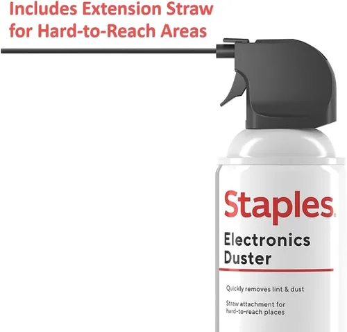 Miniatura 2 de Staples Plumeros de aire comprimido: aire enlatado para electrónica, teclados y dispositivos de oficina